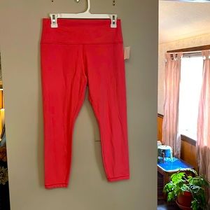 Athleta Womens Transcend Legging Sz L Orange